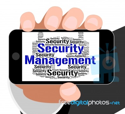 Security Management Means Administration Executive And Login Stock Image