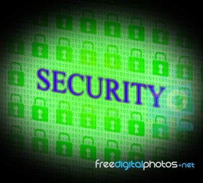 Security Password Means Log Ins And Access Stock Image