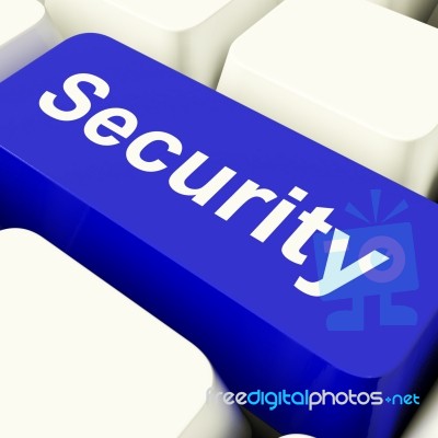 Security Text Computer Key Stock Image