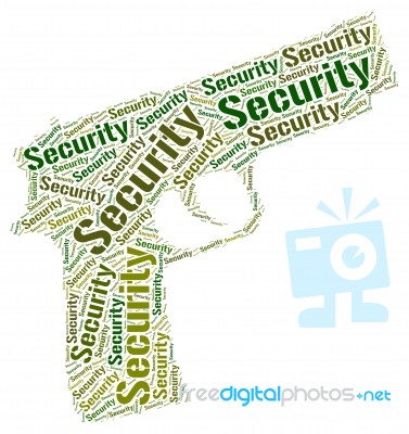 Security Word Shows Secured Private And Words Stock Image