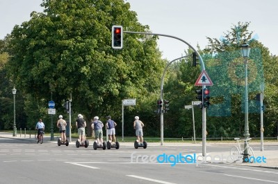 Segway Tour In Berlin Stock Photo