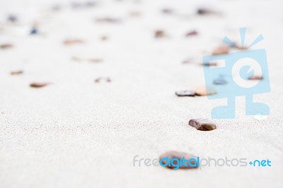 Selective Focus On Foreground Rocks Stock Photo