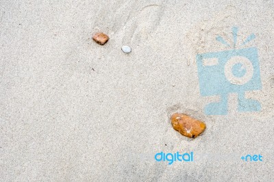 Selective Focus On Foreground Rocks Stock Photo