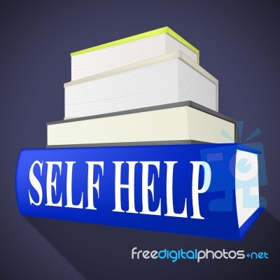 Self Help Book Represents Info Information And Counselling Stock Image