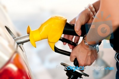 Self Service Fuel Pump Stock Photo