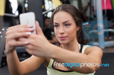 Selfie After Intense Workout Stock Photo