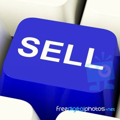 Sell Text Computer Key Stock Image