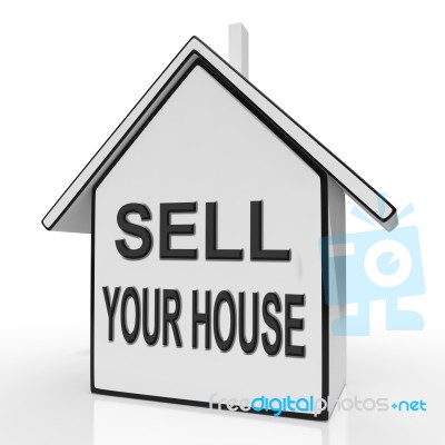 Sell Your House Home Shows Listing Real Estate Stock Image