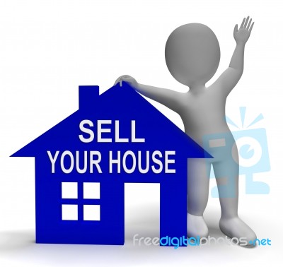 Sell Your House Home Shows Putting Property On The Market Stock Image