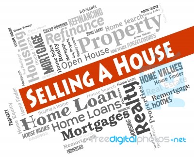 Selling A House Indicates Sale Commerce And Property Stock Image