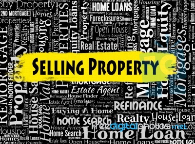 Selling Property Indicates Marketing Habitation And Offices Stock Image