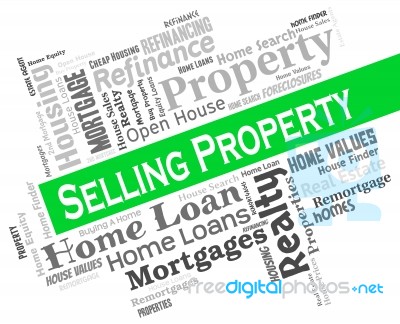 Selling Property Means Real Estate And Apartments Stock Image