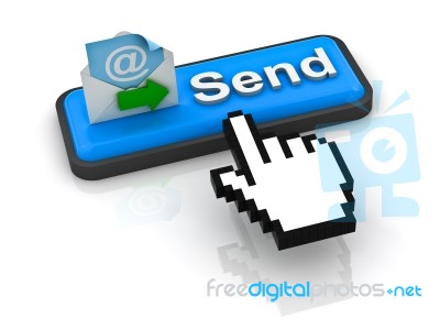 Send E Mail Button Concept Stock Image