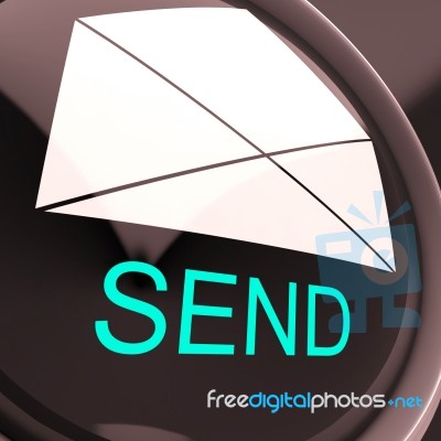 Send Envelope Means Email Or Post To Recipient Stock Image