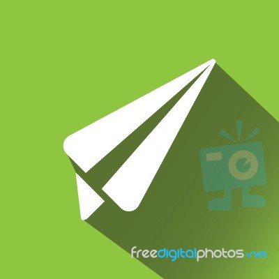 Send Symbol Long Shadow  Icon Illustration Eps 10 Stock Image