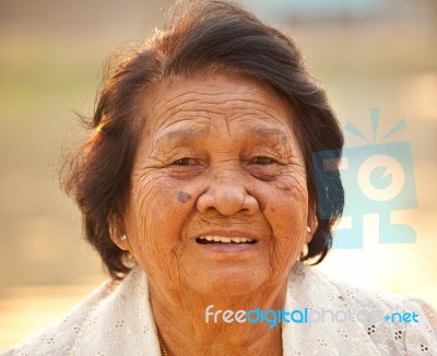 Senior Asian Woman Stock Photo