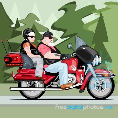 Senior Bike Riders Stock Image