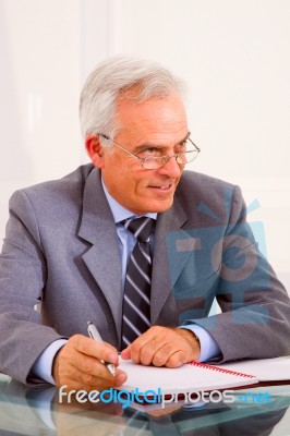 Senior Business Man Stock Photo