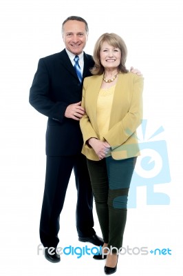 Senior Couple Posing Together Stock Photo