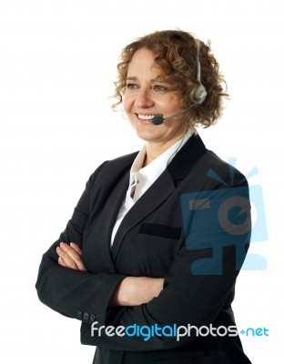 senior Customer Support Executive Stock Photo