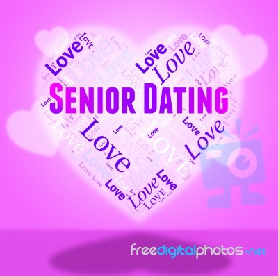 Senior Dating Represents Retired Sweethearts And Dates Stock Image