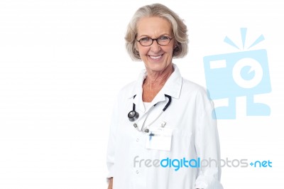 Senior Medical Professional Posing Stock Photo