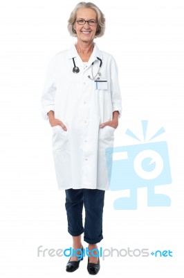 Senior Medical Professional Posing Stock Photo