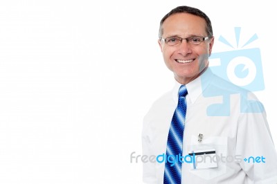 Senior Smiling Business Professional Stock Photo