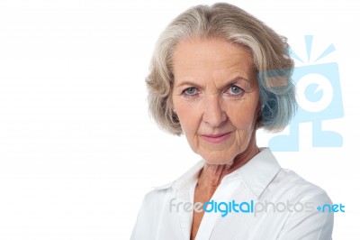 Senior Woman Portrait Stock Photo