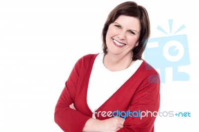 Senior Woman With Pretty Smile Stock Photo