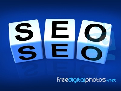 Seo Blocks Represent Search Engine Optimization Online Stock Image