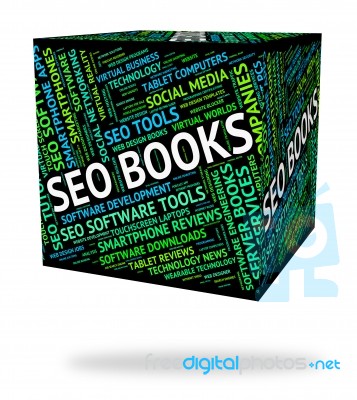 Seo Books Indicates Optimized Optimizing And Optimize Stock Image