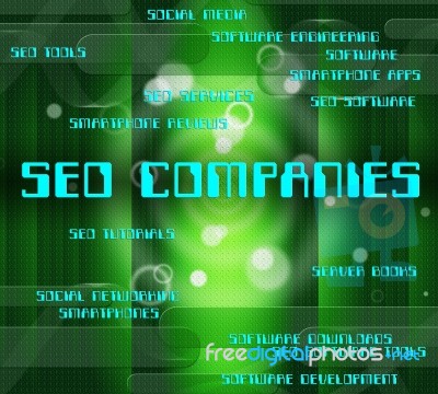 Seo Companies Meaning Internet Optimized And Optimizing Stock Image