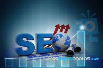 Seo Concept 3d Illustration Stock Image