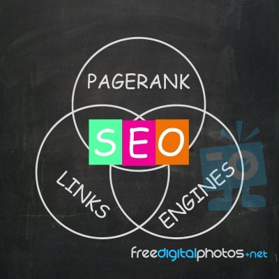 Seo On Blackboard Shows Search Engine Optimizer Or Online Develo… Stock Image