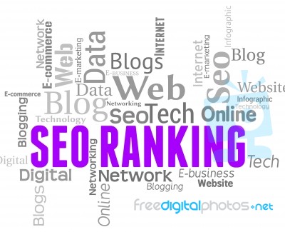 Seo Ranking Shows Search Engine And Keyword Stock Image