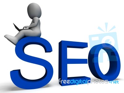 Seo Showing Search Engine Optimization Stock Image