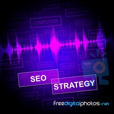 Seo Strategy Means Search Engine And Indexing Stock Image