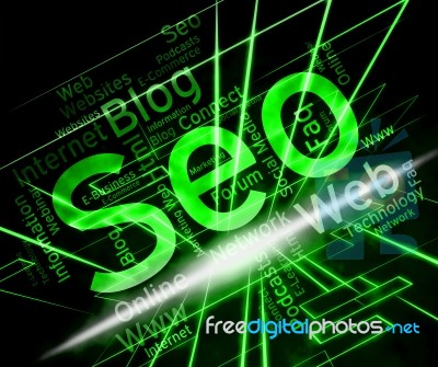 Seo Word Means Website Indexing And Search Stock Image