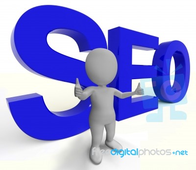 Seo Word Represents Internet Optimization And Promotion Stock Image