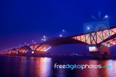 Seongsan Bridge In Korea Stock Photo