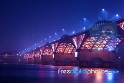 Seongsan Bridge In Korea Stock Photo