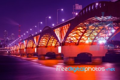 Seongsan Bridge In Korea Stock Photo