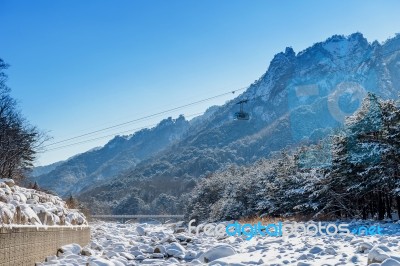 Seoraksan National Park In Winter, South Korea Stock Photo