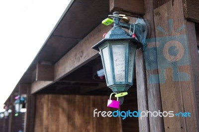 Seoul - February 29 : Love Padlocks At N Seoul Tower Or Locks Of Love Is A Custom In Some Cultures Which Symbolize Their Love Will Be Locked Forever At Seoul Tower On February 29,2016 In Seoul,korea Stock Photo