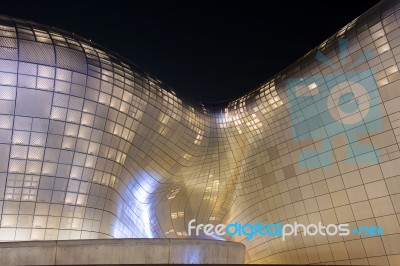 Seoul, South Korea - February 3: Dongdaemun Design Plaza Is A Modern Architecture In Seoul Designed By Zaha Hadid.photo Taken February 3,2015 In Seoul, South Korea Stock Photo