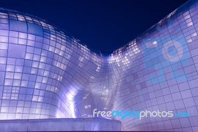 Seoul, South Korea - February 3: Dongdaemun Design Plaza Is A Modern Architecture In Seoul Designed By Zaha Hadid.photo Taken February 3,2015 In Seoul, South Korea Stock Photo