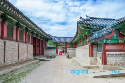 Seoul, South Korea - July 17:gyeongbokgung Palace The Best Of Attractions In Korea.photo Taken On July 17, 2015 In Seoul, South Korea Stock Photo