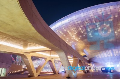 Seoul, South Korea - March 15: Dongdaemun Design Plaza Is A Modern Architecture In Seoul Designed By Zaha Hadid.photo Taken March 15,2015 In Seoul, South Korea Stock Photo