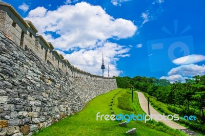 Seoul Tower,namsan Tower In Korea Stock Photo